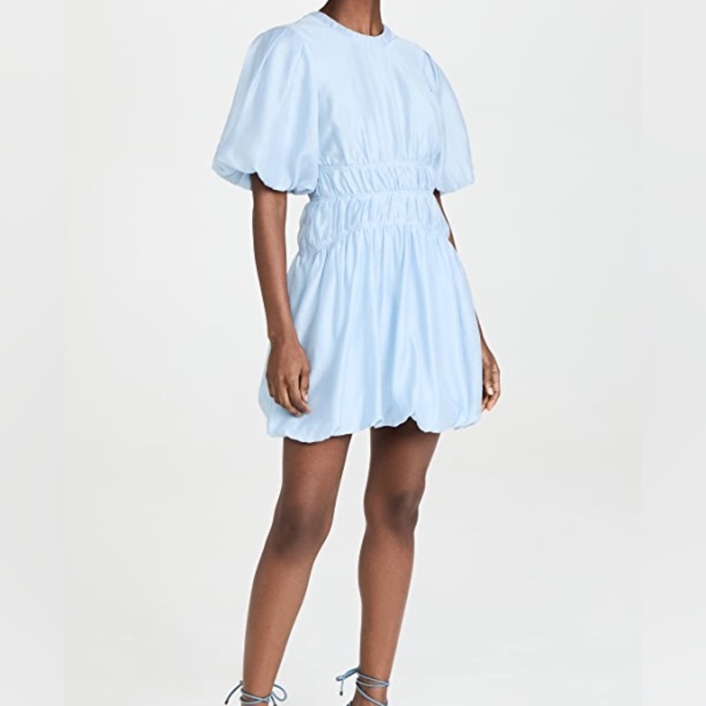 Jonathan Simkhai Echo Pleated Bubble Hem Dress - image 2